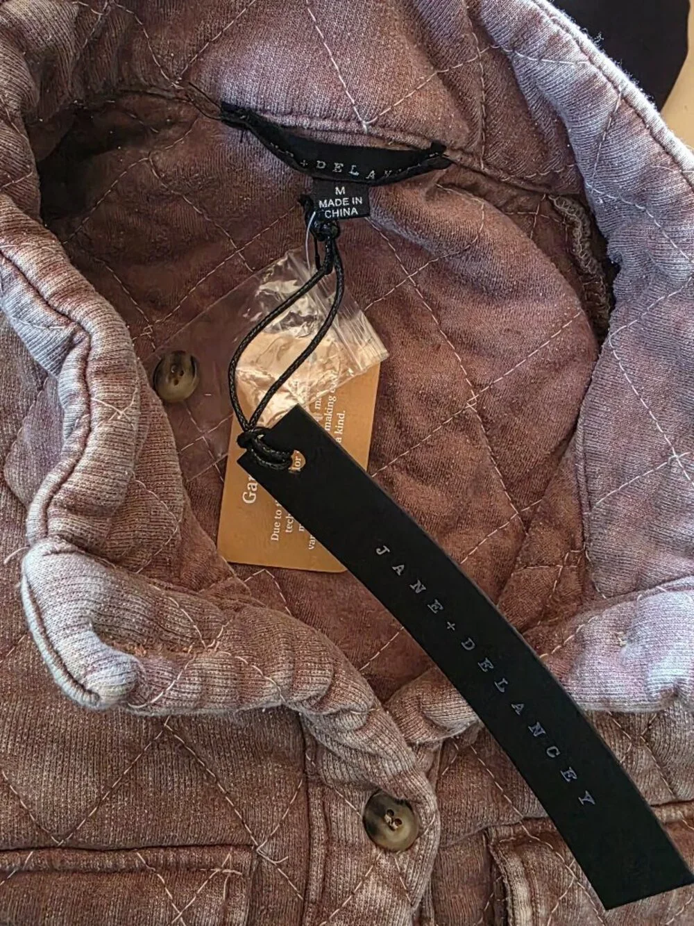 NWT JANE & DELANCEY (MED) Quilted Button Up Bomber Jacket